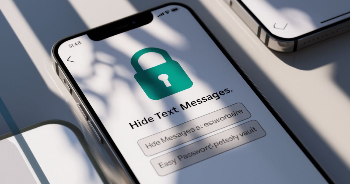 hide text messages on iphone